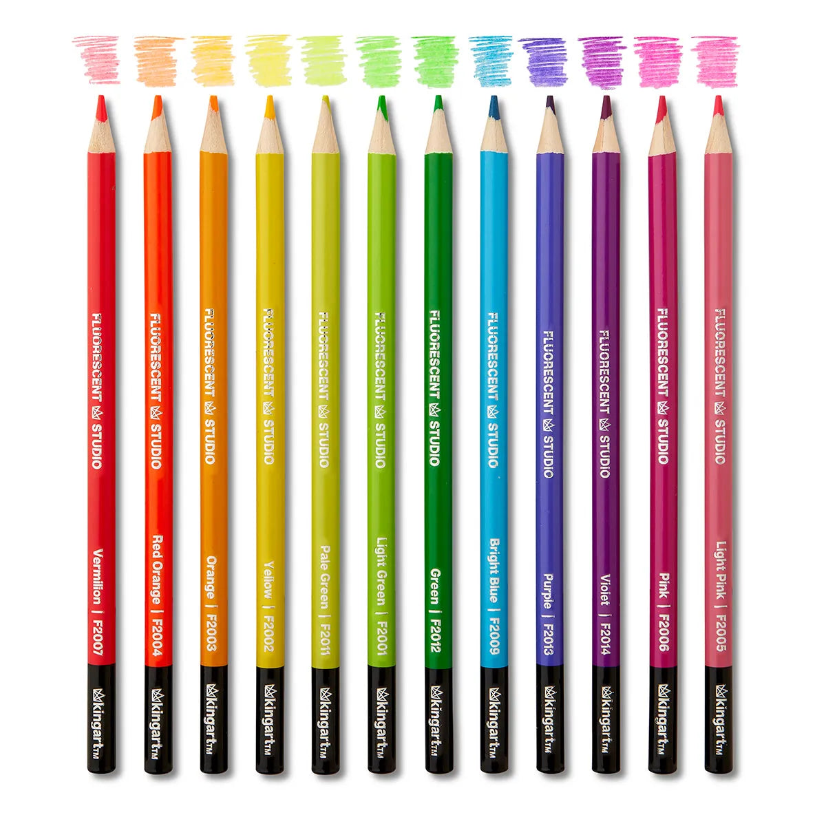 Colored Pencils - 12 Neon Colors KINGART Lil Tulips