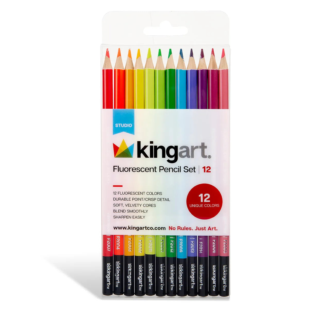 Colored Pencils - 12 Neon Colors KINGART Lil Tulips