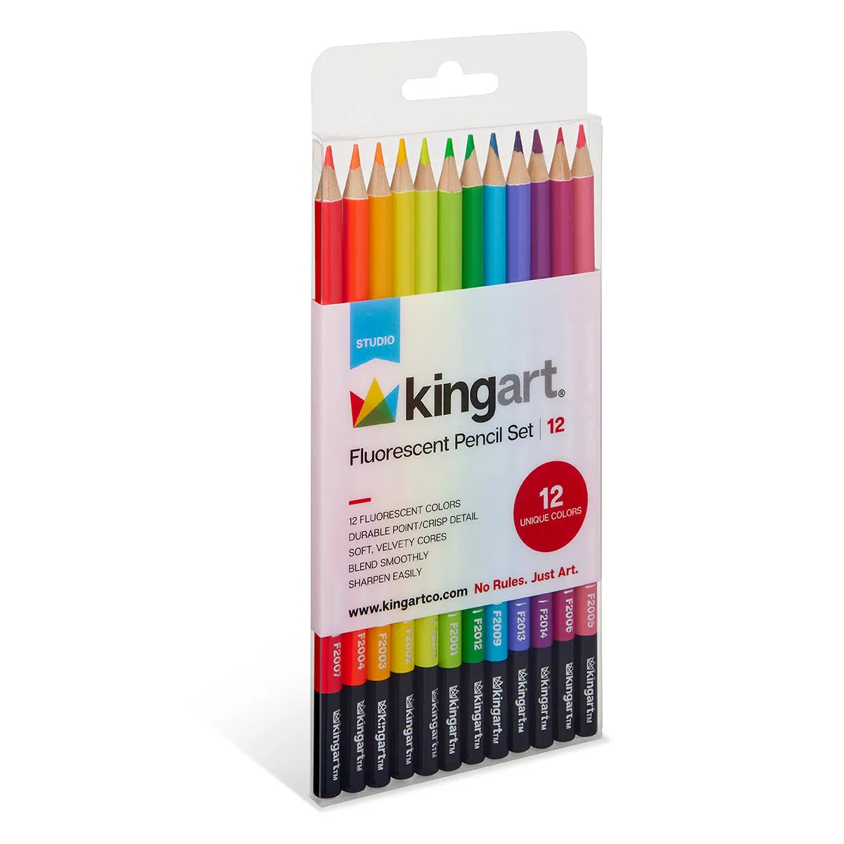 Colored Pencils - 12 Neon Colors KINGART Lil Tulips