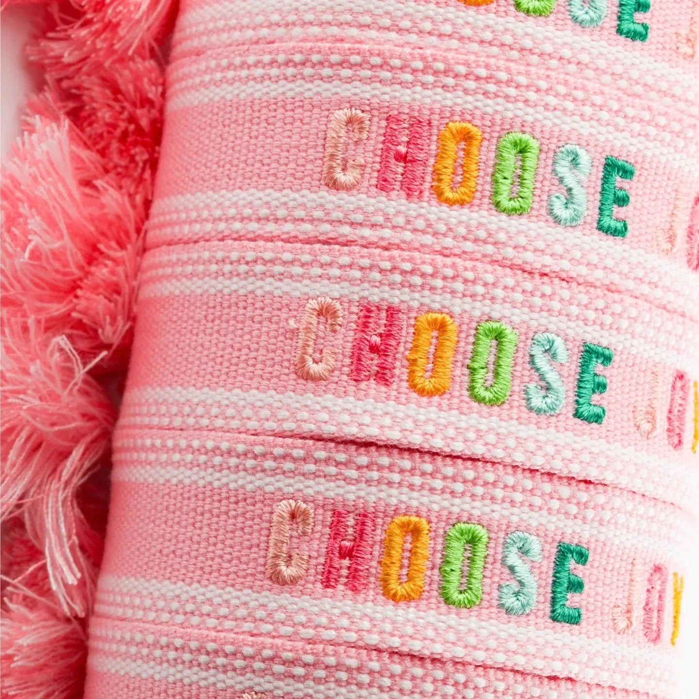 Colorful Embroidered Bracelets | Blush | Choose Joy Cleary Lane Bracelets Lil Tulips