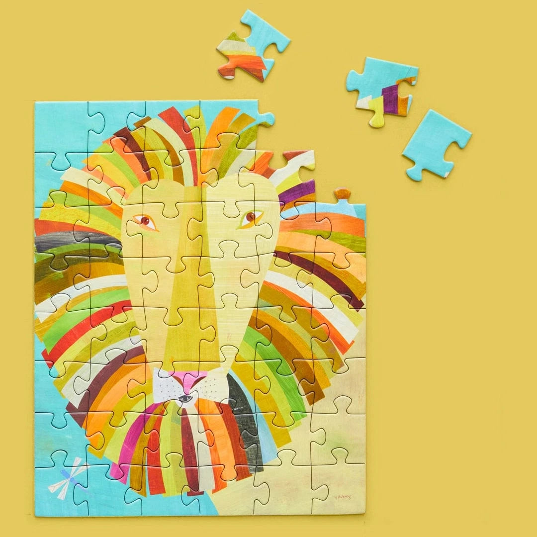 Colorful Lion 48 Piece Kids Puzzle Snax WerkShoppe Lil Tulips