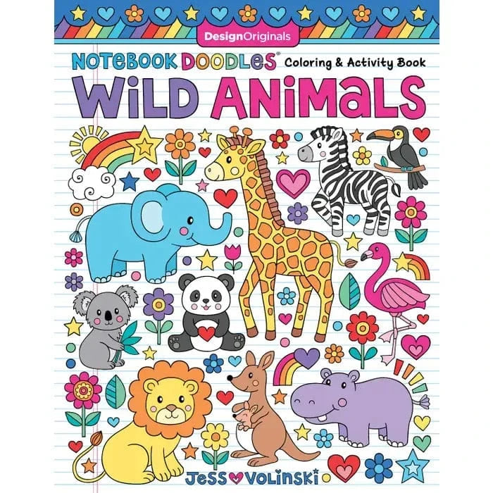 Coloring Book - Notebook Doodles Wild Animals Wellspring Lil Tulips