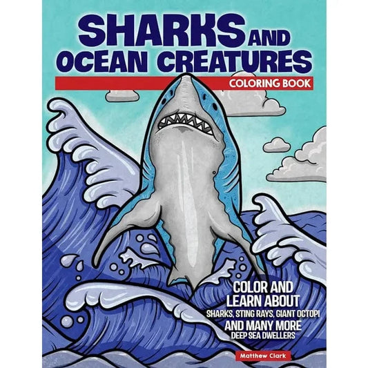 Coloring Book - Sharks and Ocean Creatures Wellspring Lil Tulips