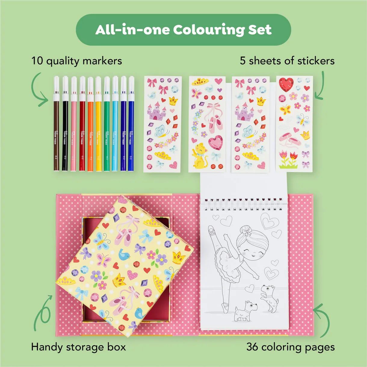 Coloring Set - Ballet Tiger Tribe Lil Tulips