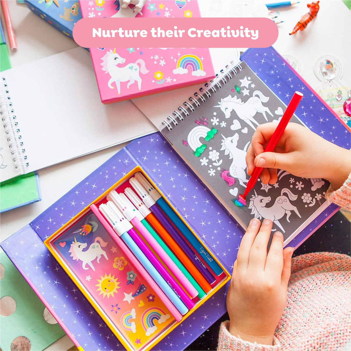 Coloring Set - Unicorn Magic Tiger Tribe Lil Tulips