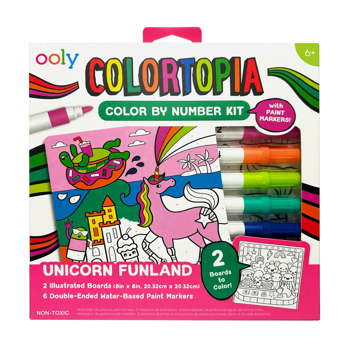 Colortopia Paint Marker By Number Kit - Unicorn Funland OOLY Lil Tulips