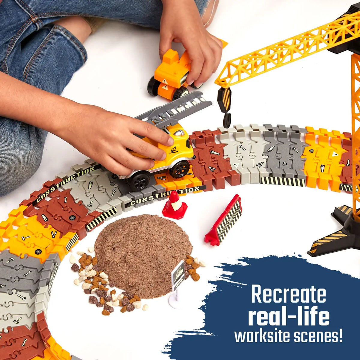 Construction Toy Track Car Set JitteryGit Lil Tulips