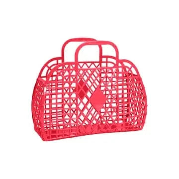 Coral Retro Jelly Basket - Small Sun Jellies Baskets Lil Tulips