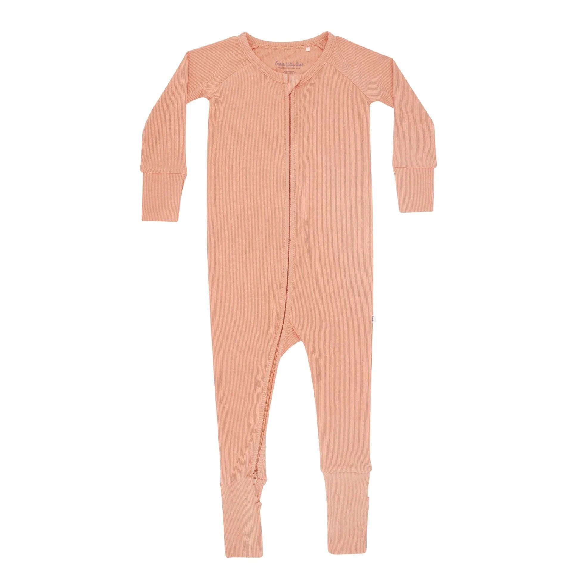 Coral Small Ribbed Zip Romper Brave Little Ones Lil Tulips