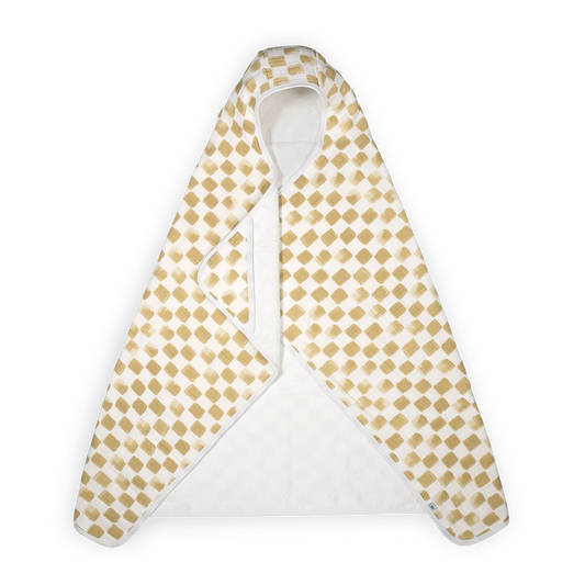 Cotton Hooded Toddler Towel - Adobe Checker Little Unicorn Lil Tulips