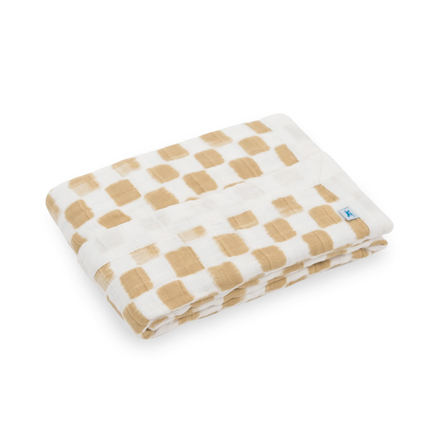 Cotton Muslin Baby Quilt - Adobe Checker Little Unicorn Lil Tulips