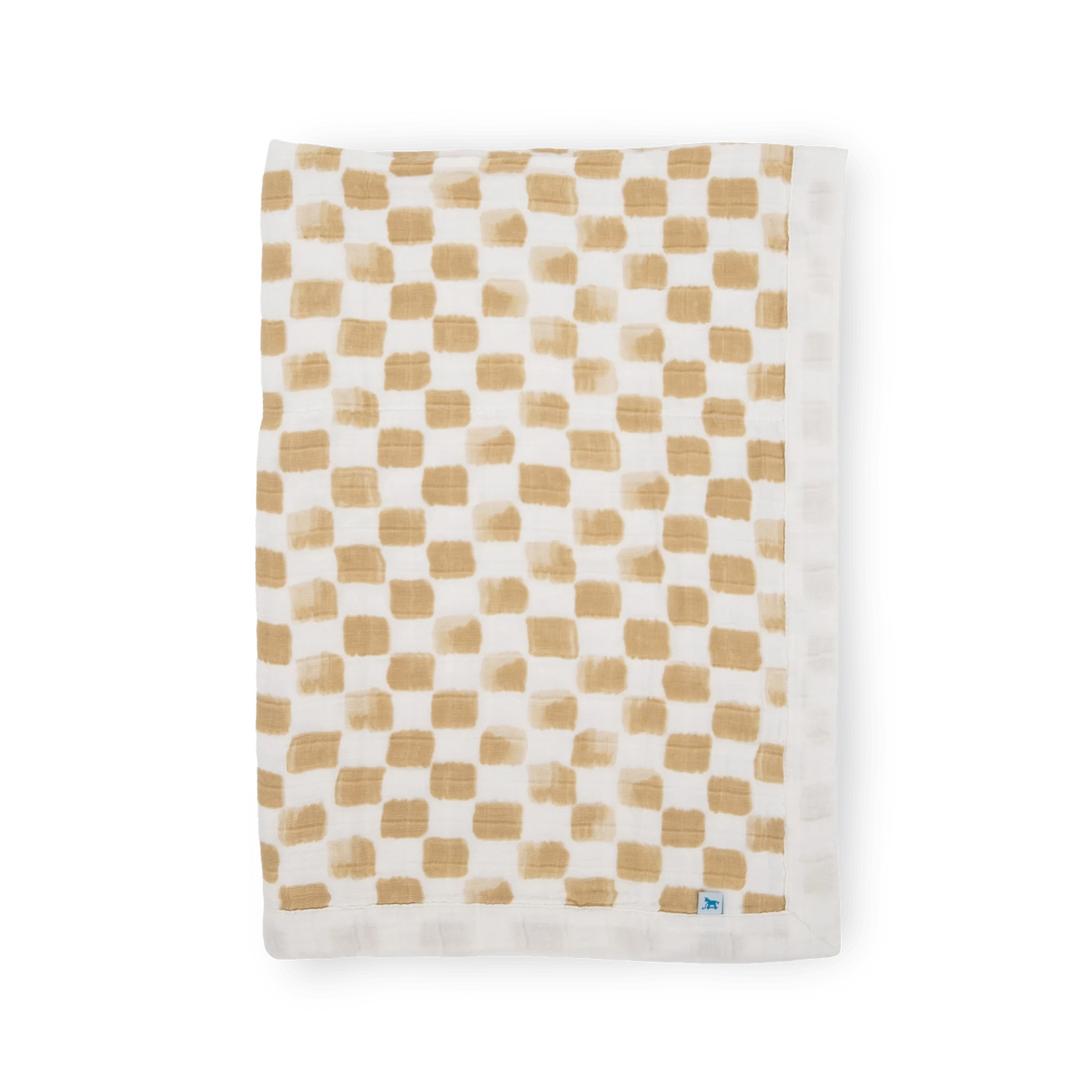 Cotton Muslin Baby Quilt - Adobe Checker Little Unicorn Lil Tulips