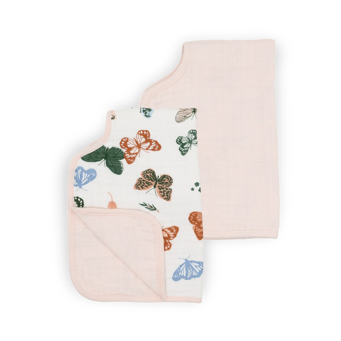 Cotton Muslin Burp Cloth 2 Pack - Butterflies Little Unicorn Lil Tulips