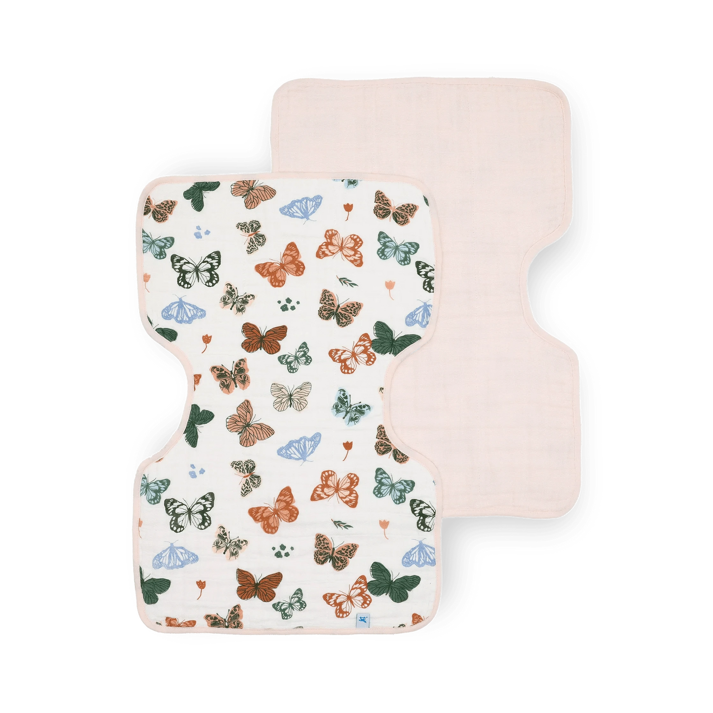 Cotton Muslin Burp Cloth 2 Pack - Butterflies Little Unicorn Lil Tulips