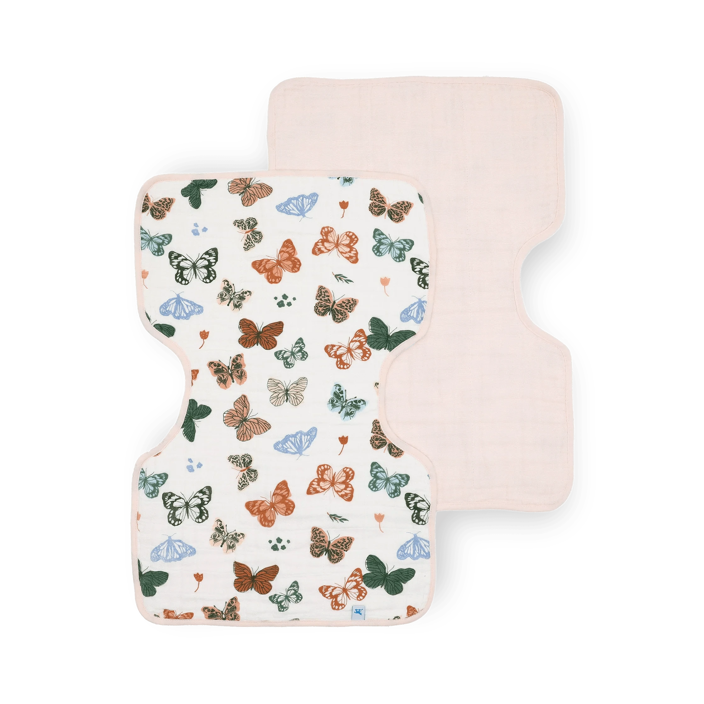 Cotton Muslin Burp Cloth 2 Pack - Butterflies Little Unicorn Lil Tulips