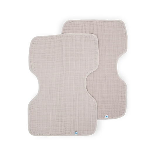 Cotton Muslin Burp Cloth 2 Pack - Porpoise Little Unicorn Lil Tulips