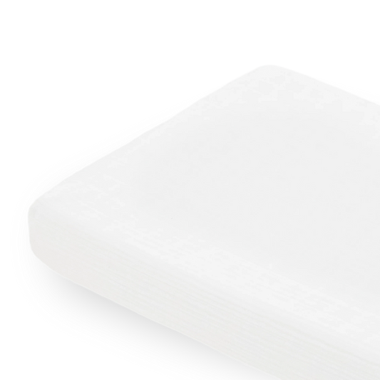 Cotton Muslin Changing Pad Cover - White Little Unicorn Lil Tulips