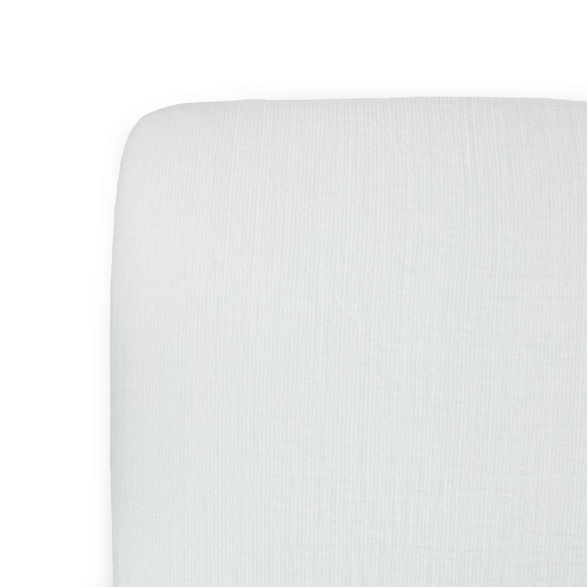 Cotton Muslin Crib Sheet - Pale Pinstripe Little Unicorn Lil Tulips