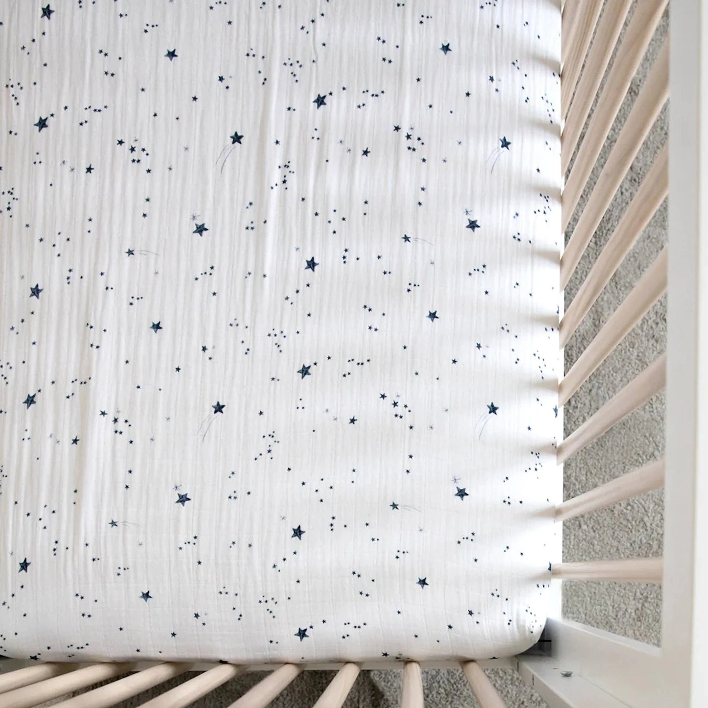 Cotton Muslin Crib Sheet - Shooting Stars Little Unicorn Lil Tulips