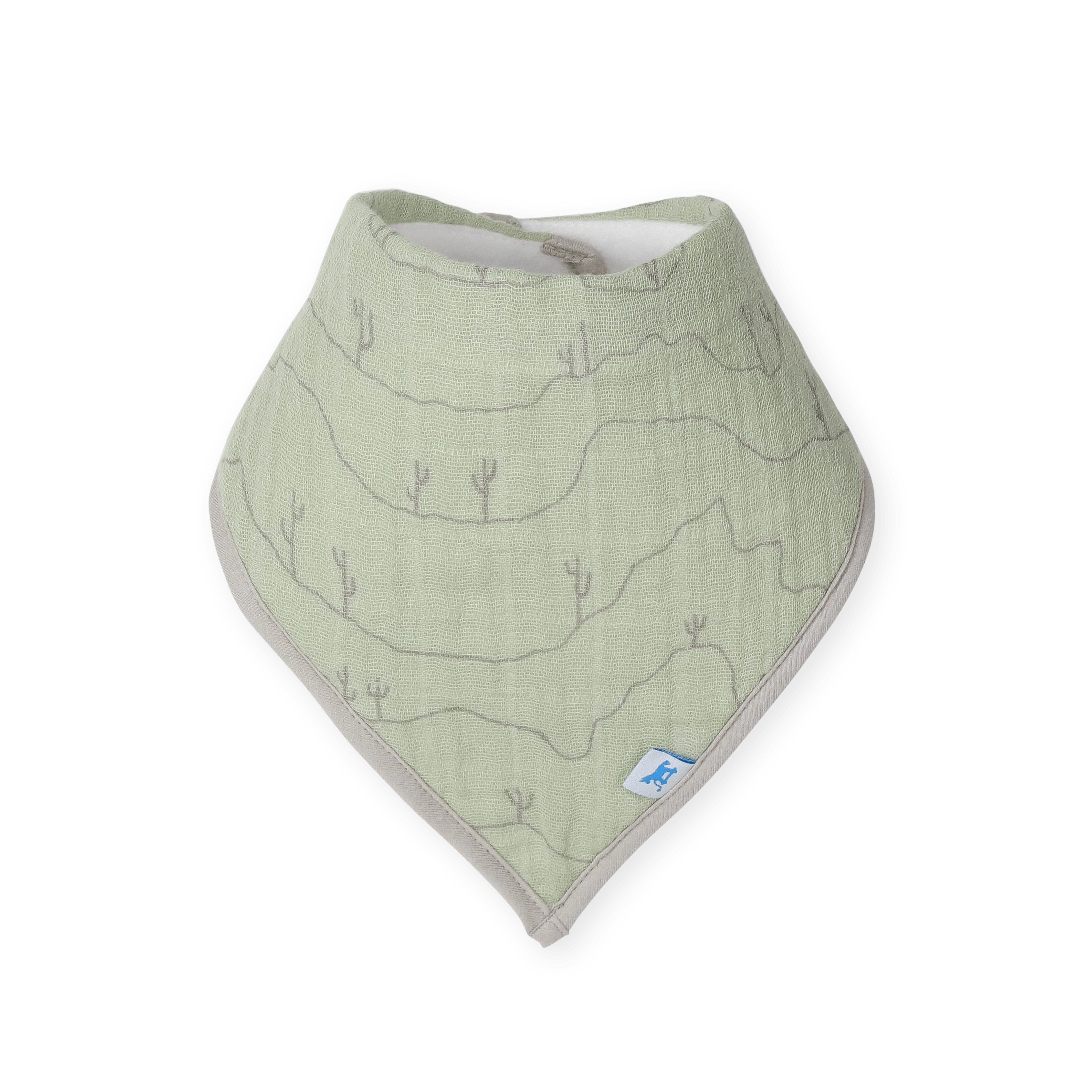 Cotton Muslin + Fleece Bandana Bib 4 Pack - Adobe Checker Little Unicorn Lil Tulips
