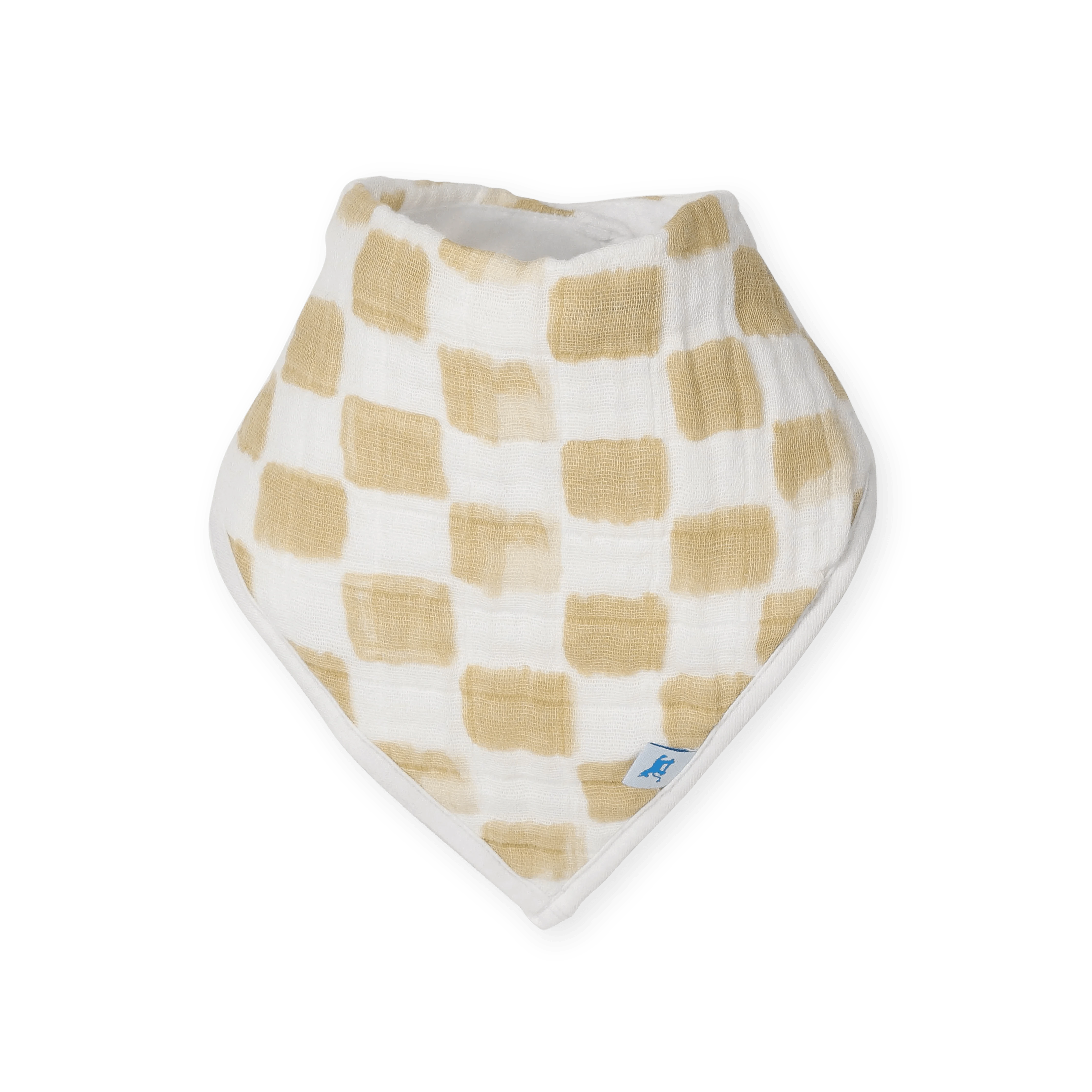 Cotton Muslin + Fleece Bandana Bib 4 Pack - Adobe Checker Little Unicorn Lil Tulips