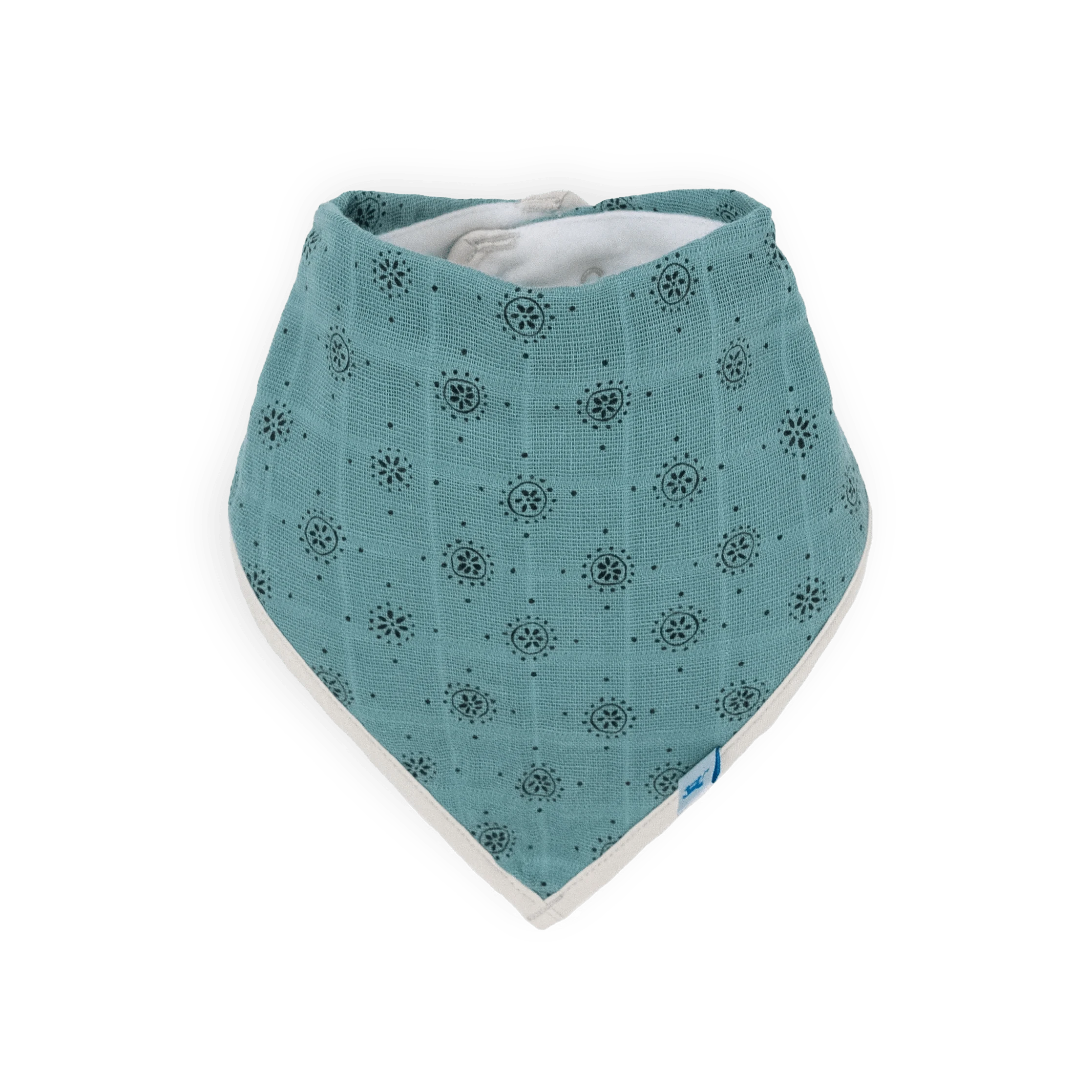Cotton Muslin + Fleece Bandana Bib 4 Pack - Vintage Floral Little Unicorn Lil Tulips