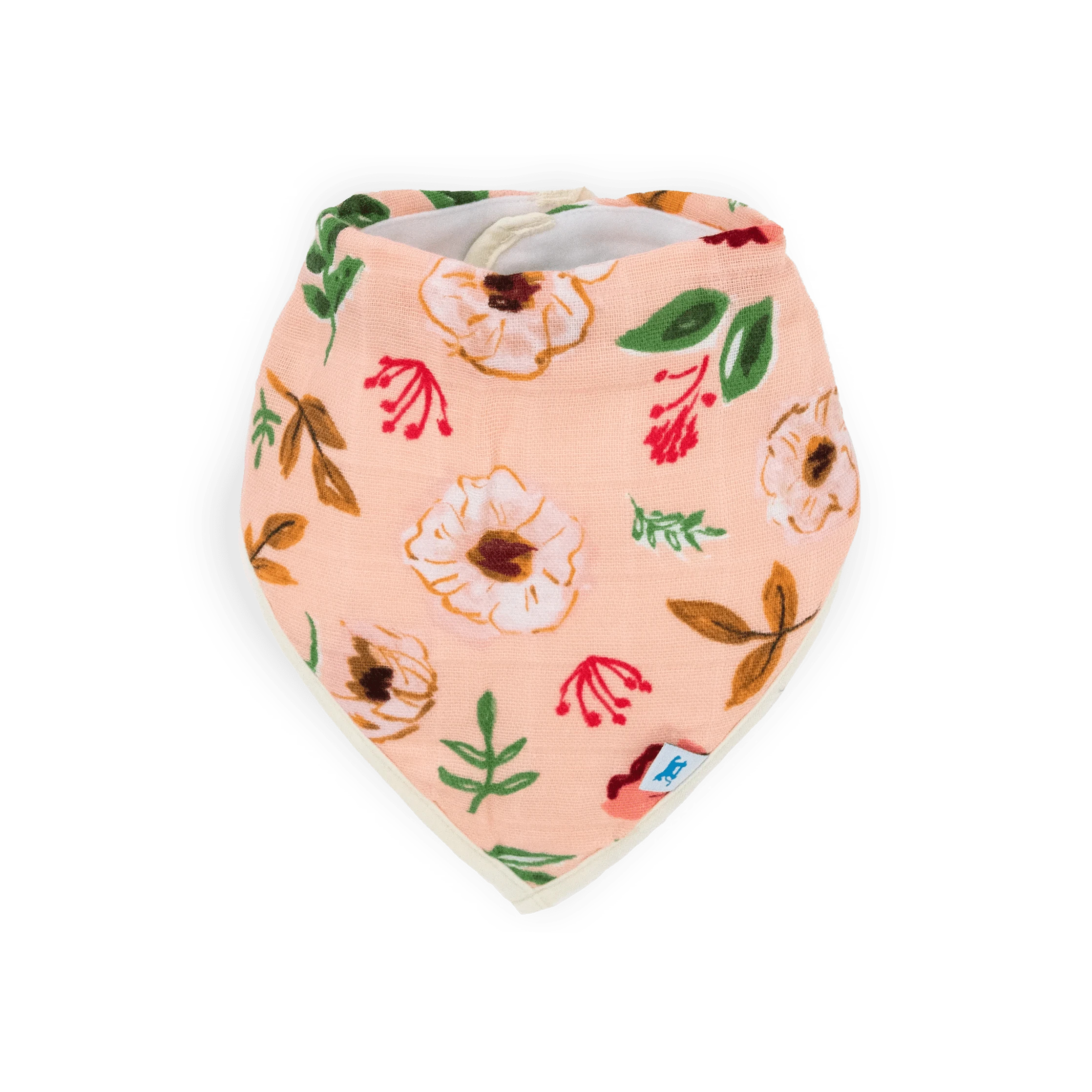 Cotton Muslin + Fleece Bandana Bib 4 Pack - Vintage Floral Little Unicorn Lil Tulips