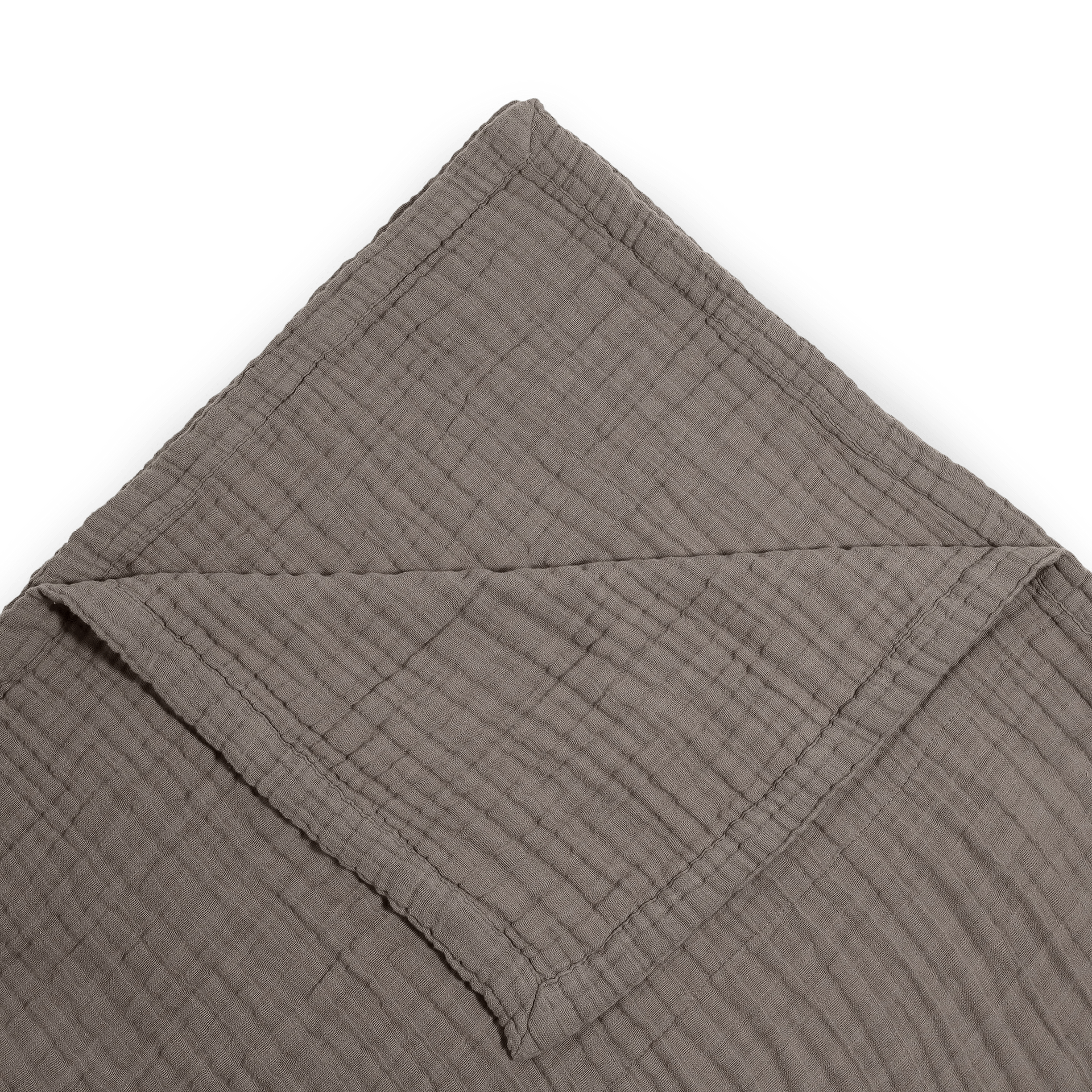 Cotton Muslin Quilted Throw - Mocha Little Unicorn Lil Tulips