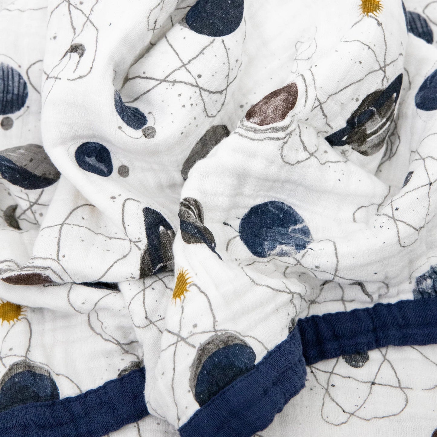 Cotton Muslin Quilted Throw - Planetary Little Unicorn Lil Tulips