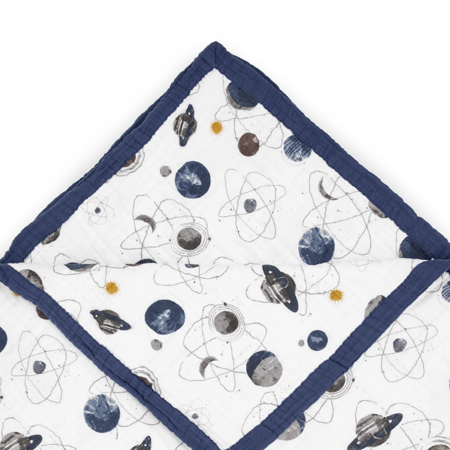 Cotton Muslin Quilted Throw - Planetary Little Unicorn Lil Tulips
