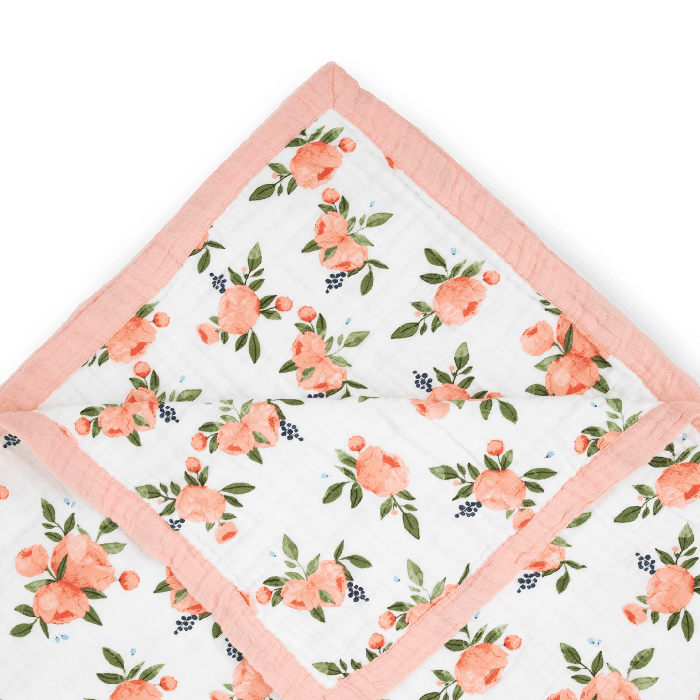 Cotton Muslin Quilted Throw - Watercolor Roses Little Unicorn Lil Tulips
