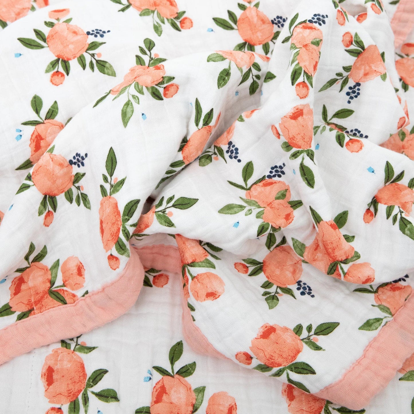 Cotton Muslin Quilted Throw - Watercolor Roses Little Unicorn Lil Tulips