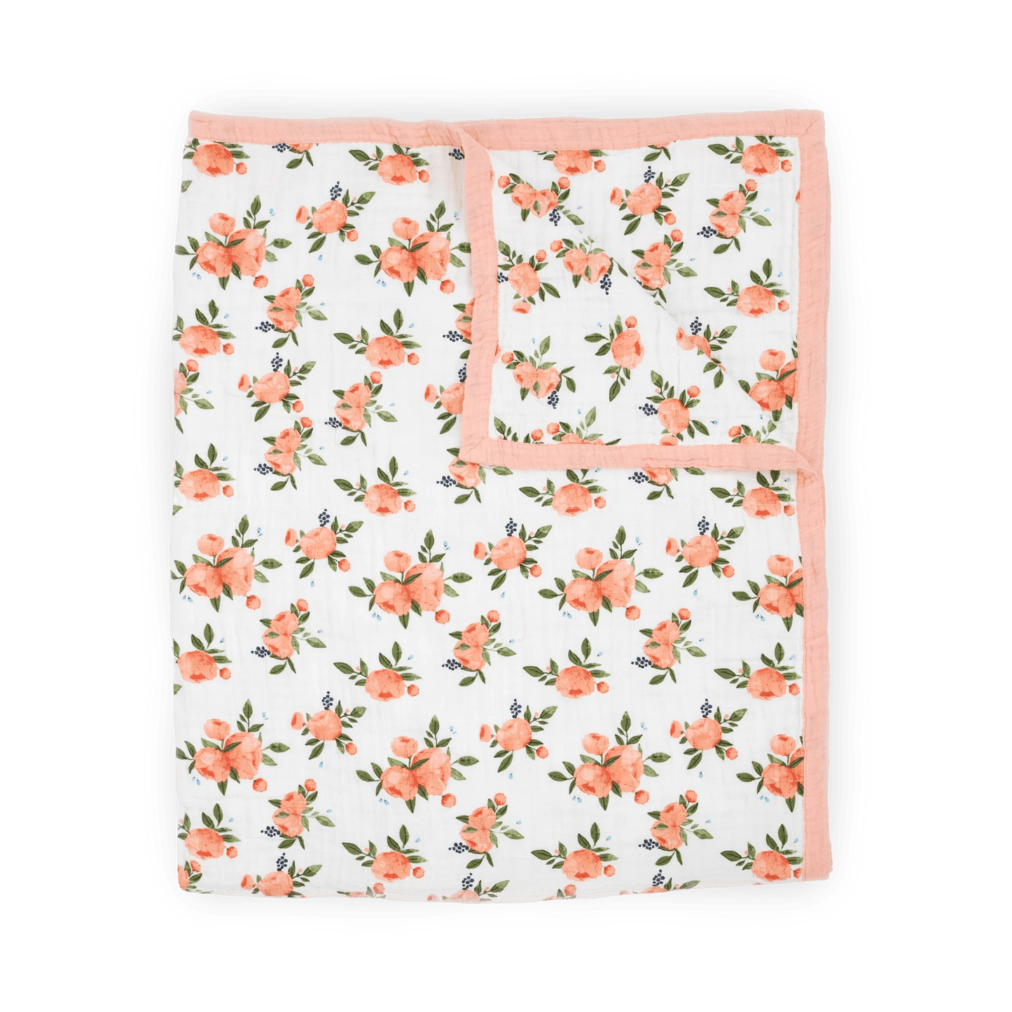 Cotton Muslin Quilted Throw - Watercolor Roses Little Unicorn Lil Tulips
