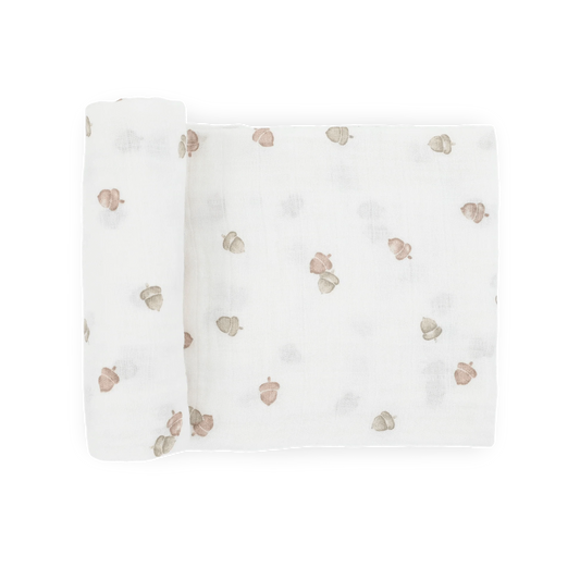 Cotton Muslin Swaddle Blanket - Acorns Little Unicorn Lil Tulips