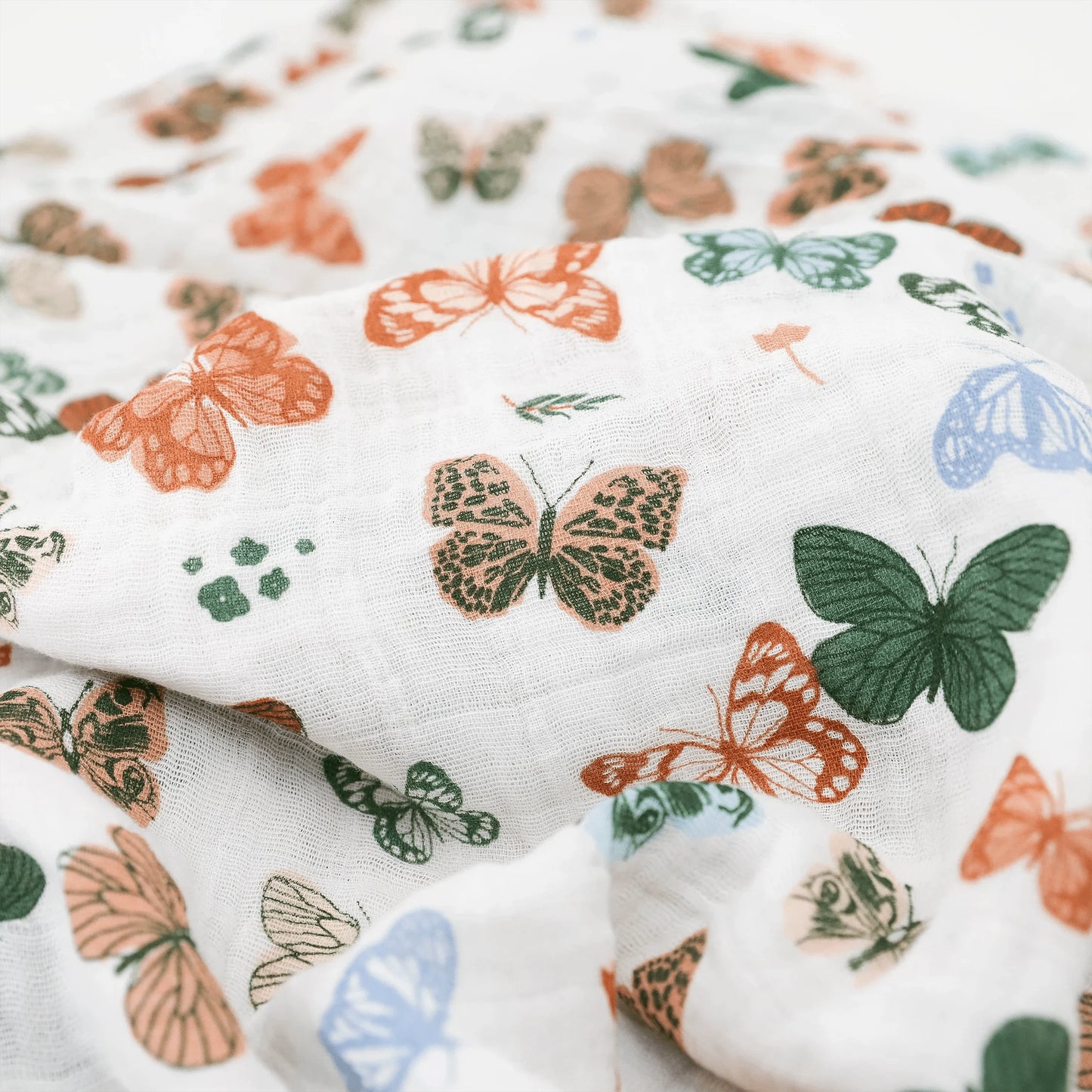 Cotton Muslin Swaddle Blanket - Butterflies Little Unicorn Lil Tulips