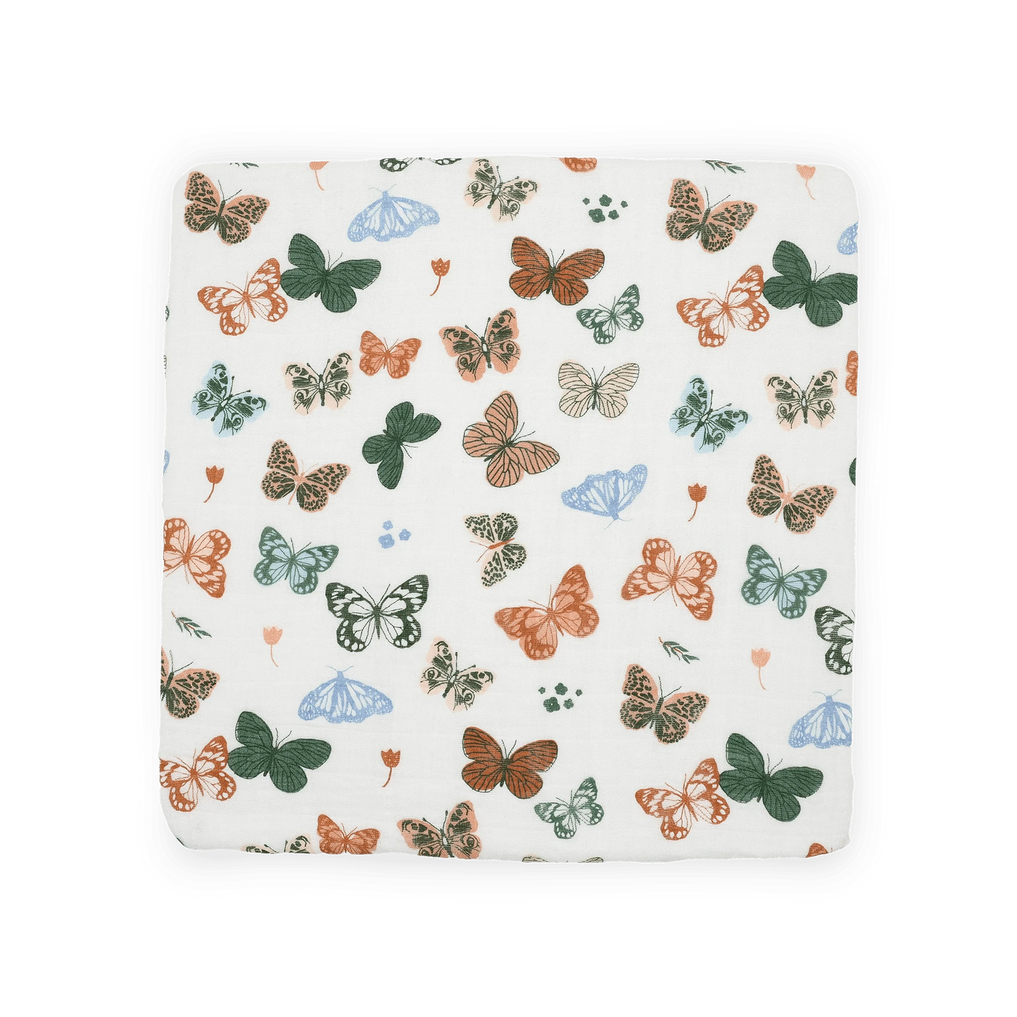 Cotton Muslin Swaddle Blanket - Butterflies Little Unicorn Lil Tulips