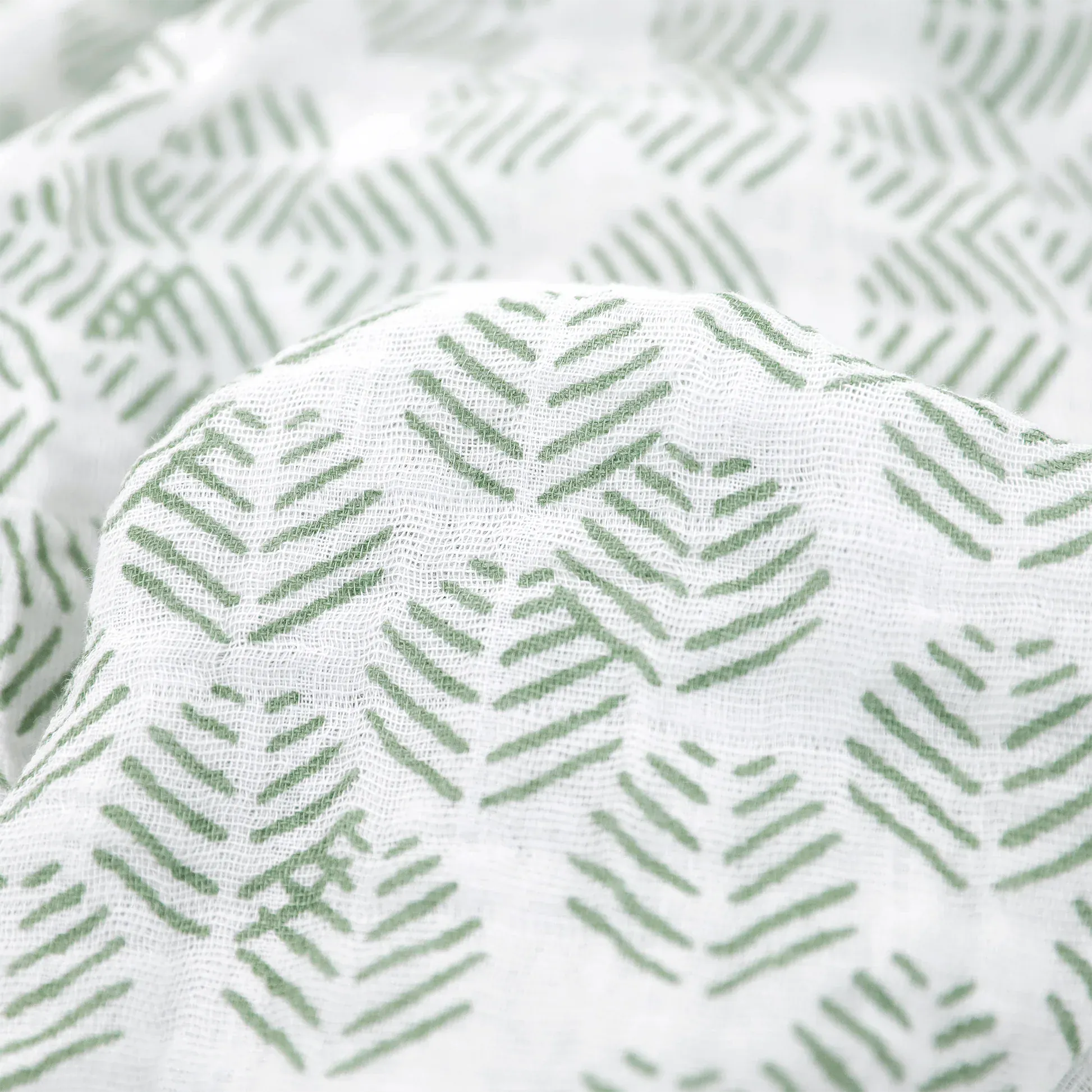 Cotton Muslin Swaddle Blanket - Leaf Motif Little Unicorn Lil Tulips