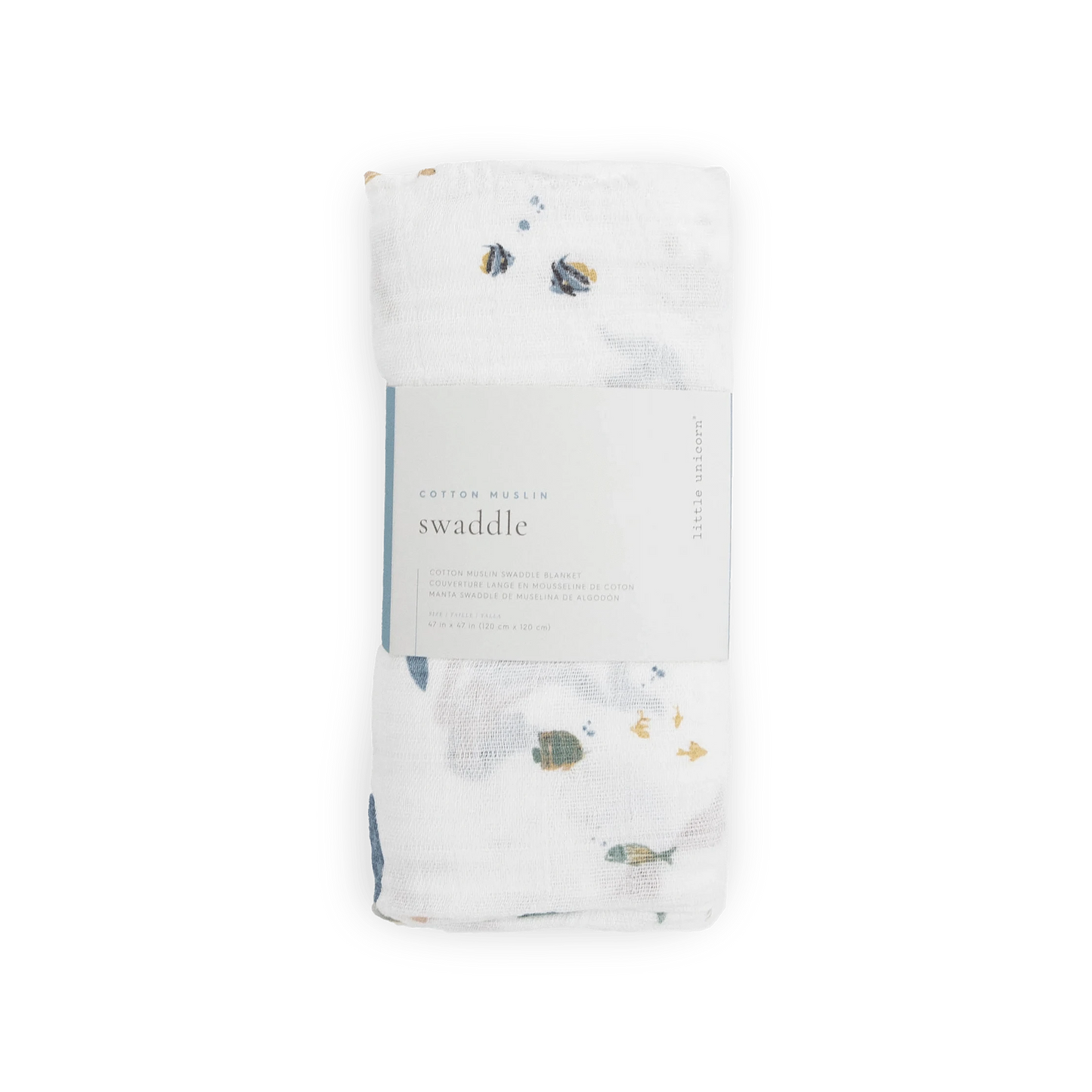 Cotton Muslin Swaddle Blanket - Mermaids Little Unicorn Lil Tulips