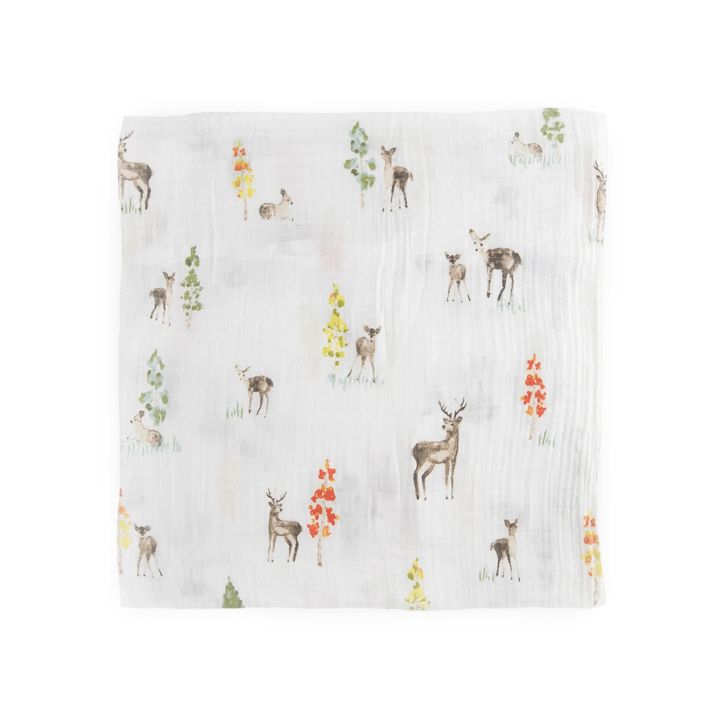 Cotton Muslin Swaddle Blanket - Oh Deer! Little Unicorn Lil Tulips
