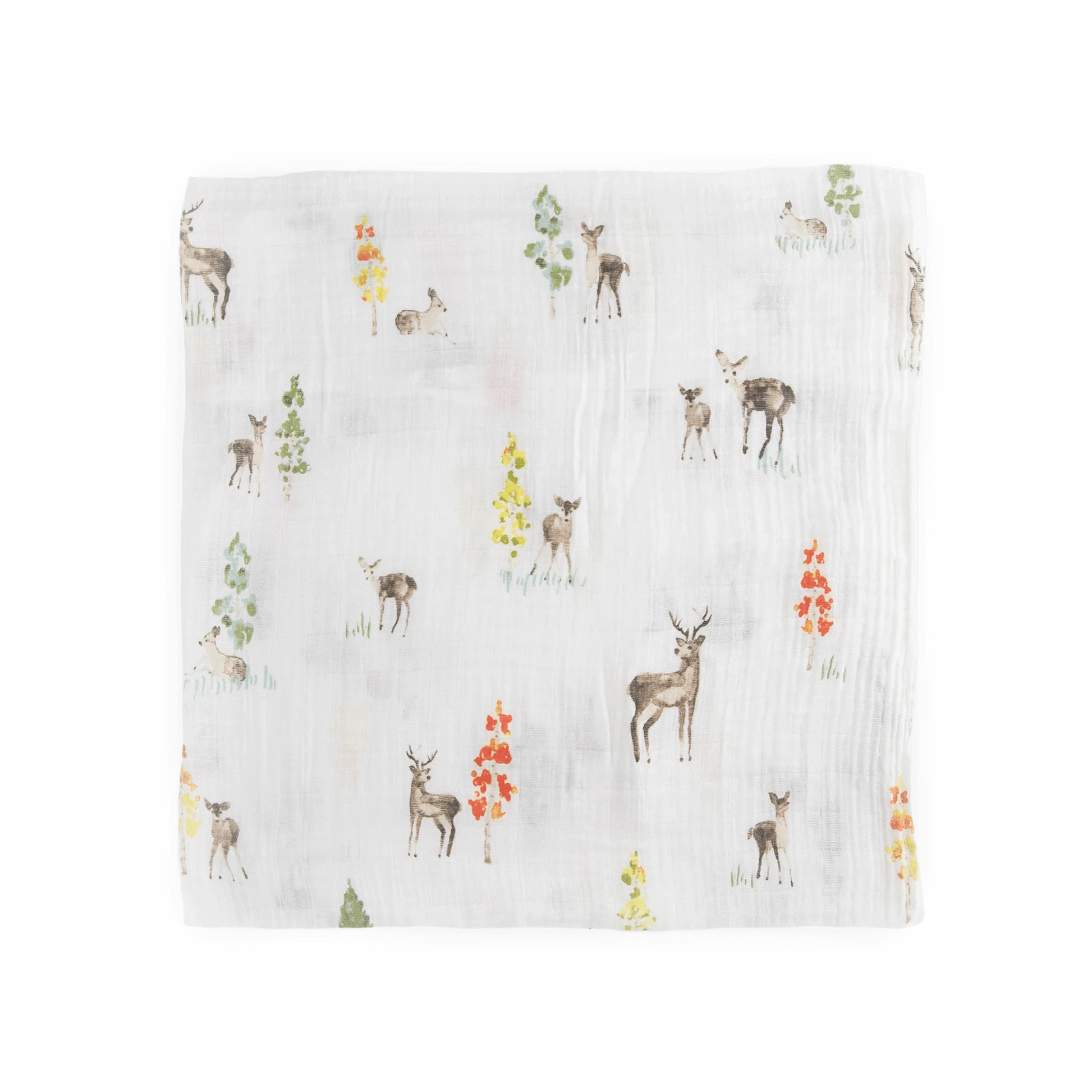 Cotton Muslin Swaddle Blanket - Oh Deer! Little Unicorn Lil Tulips