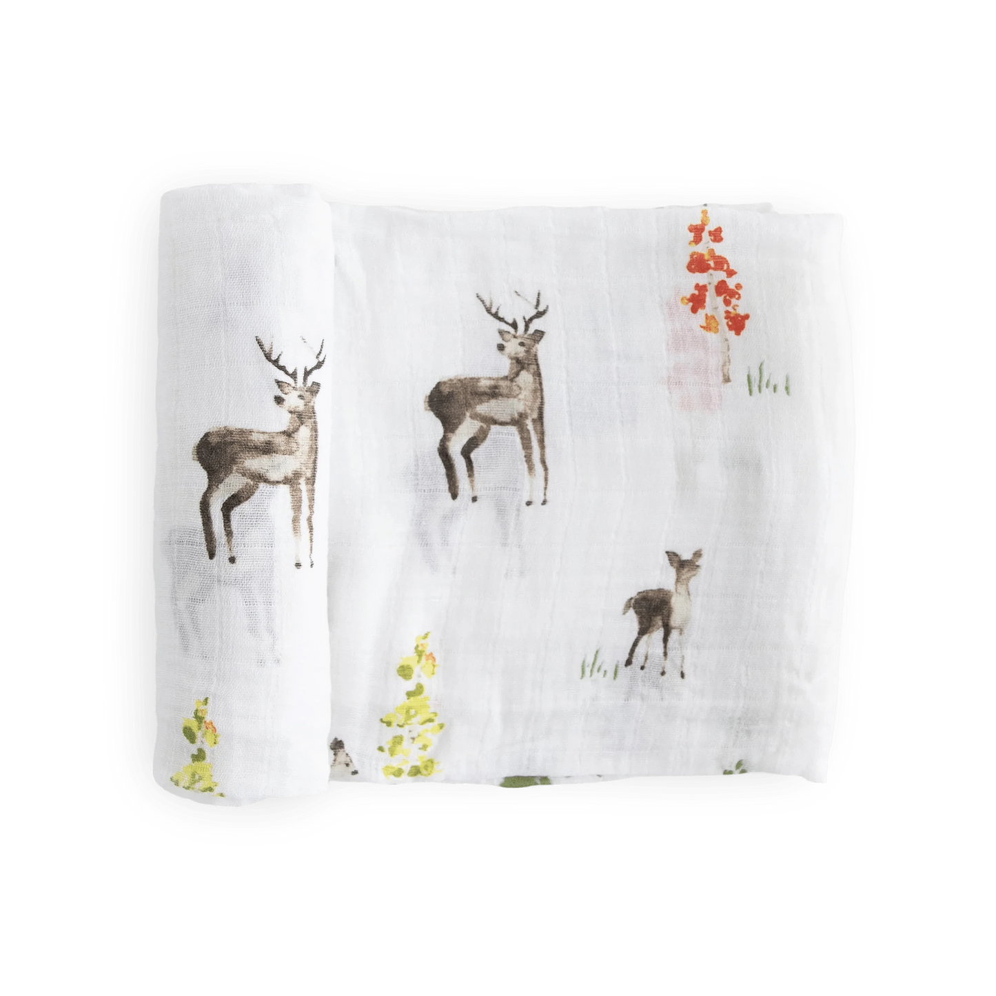 Cotton Muslin Swaddle Blanket - Oh Deer! Little Unicorn Lil Tulips