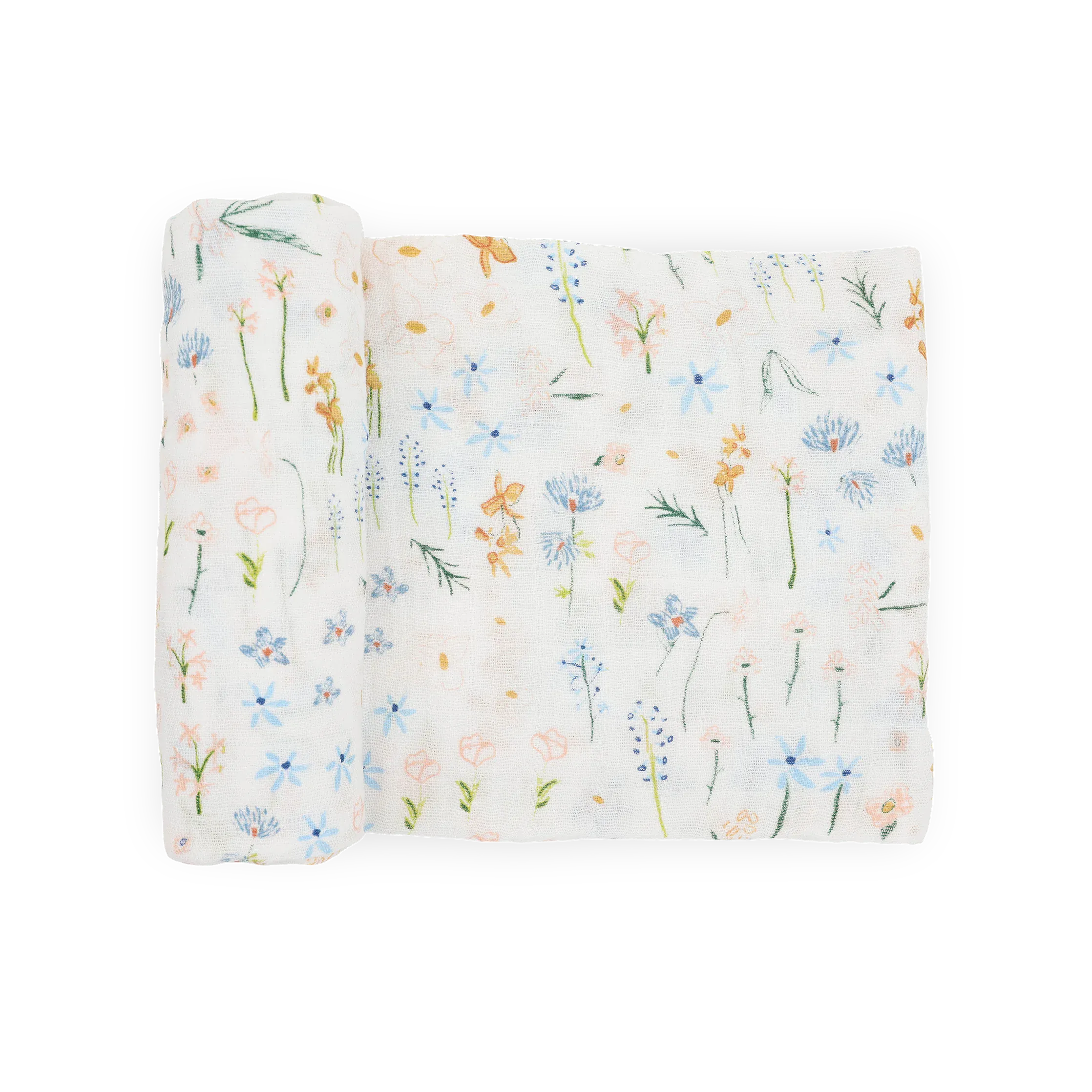 Cotton Muslin Swaddle Blanket - Pastel Petals Little Unicorn Lil Tulips