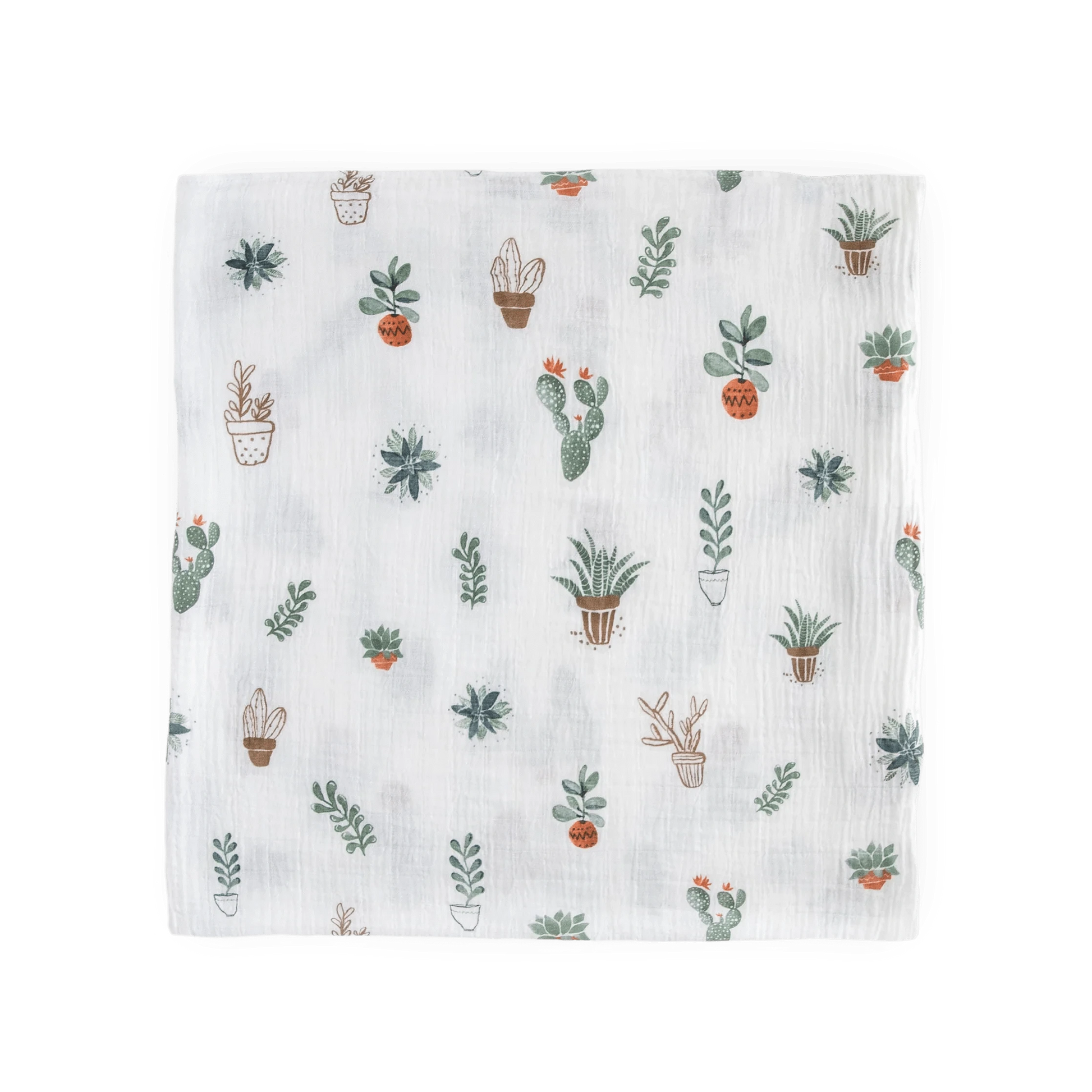 Cotton Muslin Swaddle Blanket - Prickle Pots Little Unicorn Lil Tulips