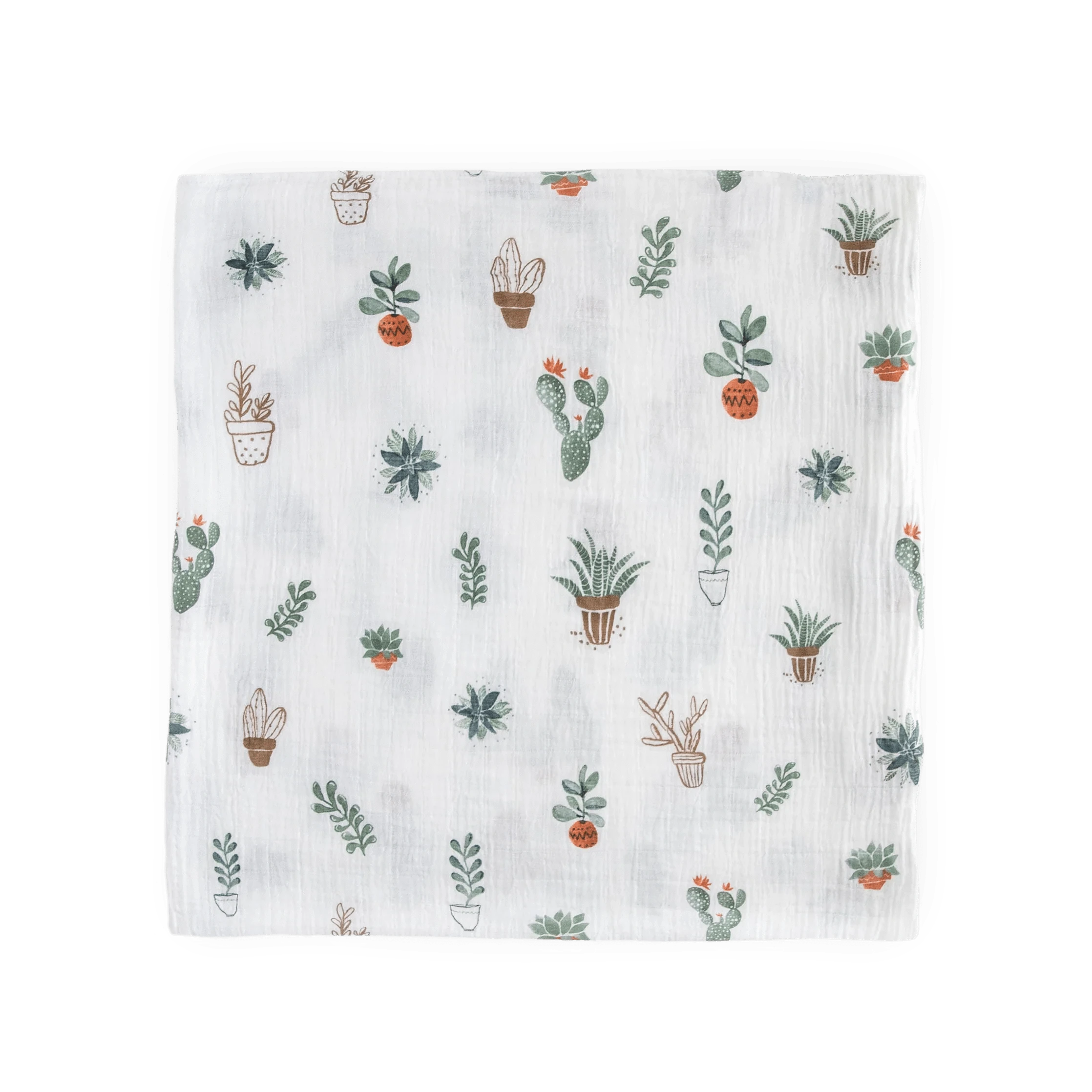 Cotton Muslin Swaddle Blanket - Prickle Pots Little Unicorn Lil Tulips