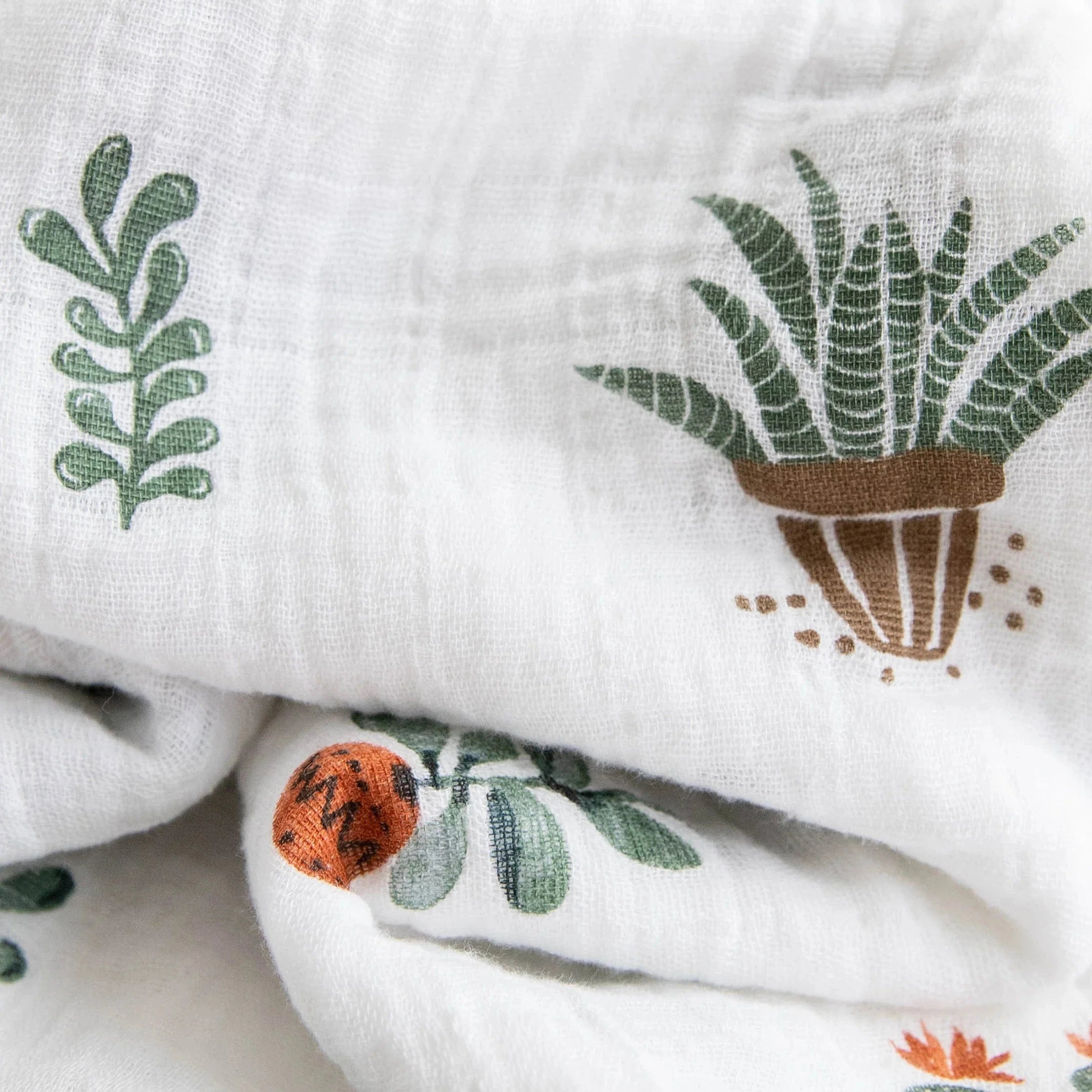 Cotton Muslin Swaddle Blanket - Prickle Pots Little Unicorn Lil Tulips