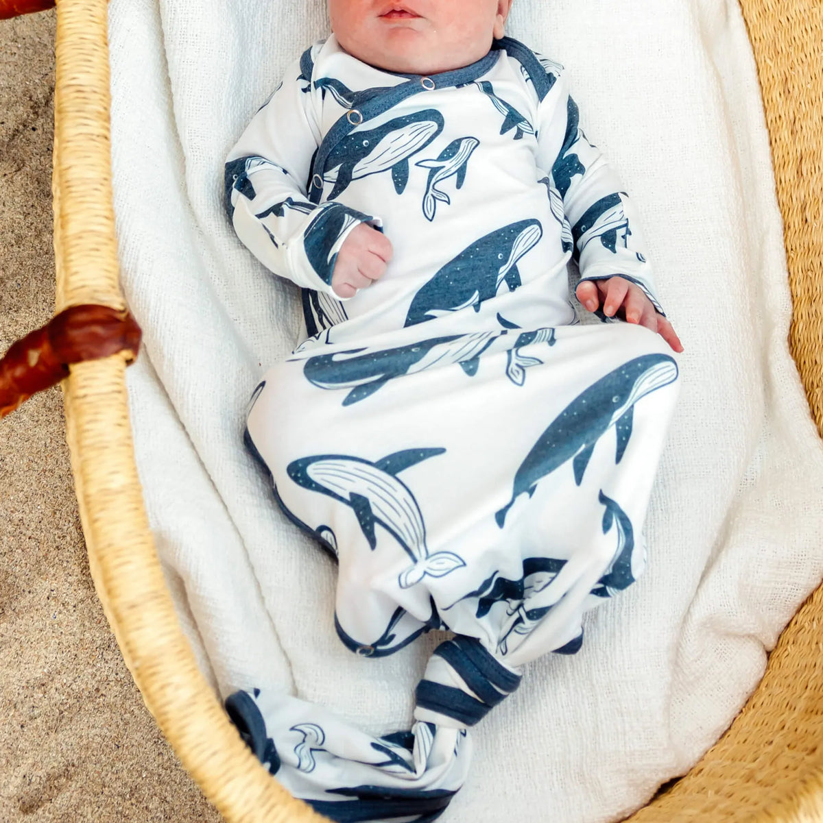 Cove Newborn Knotted Gown Copper Pearl Lil Tulips