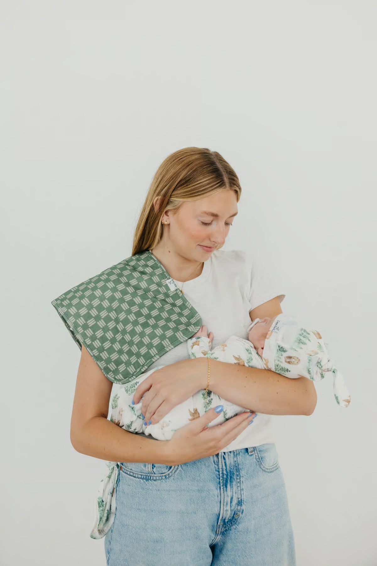 Grayson Burp Cloth Set Copper Pearl Lil Tulips