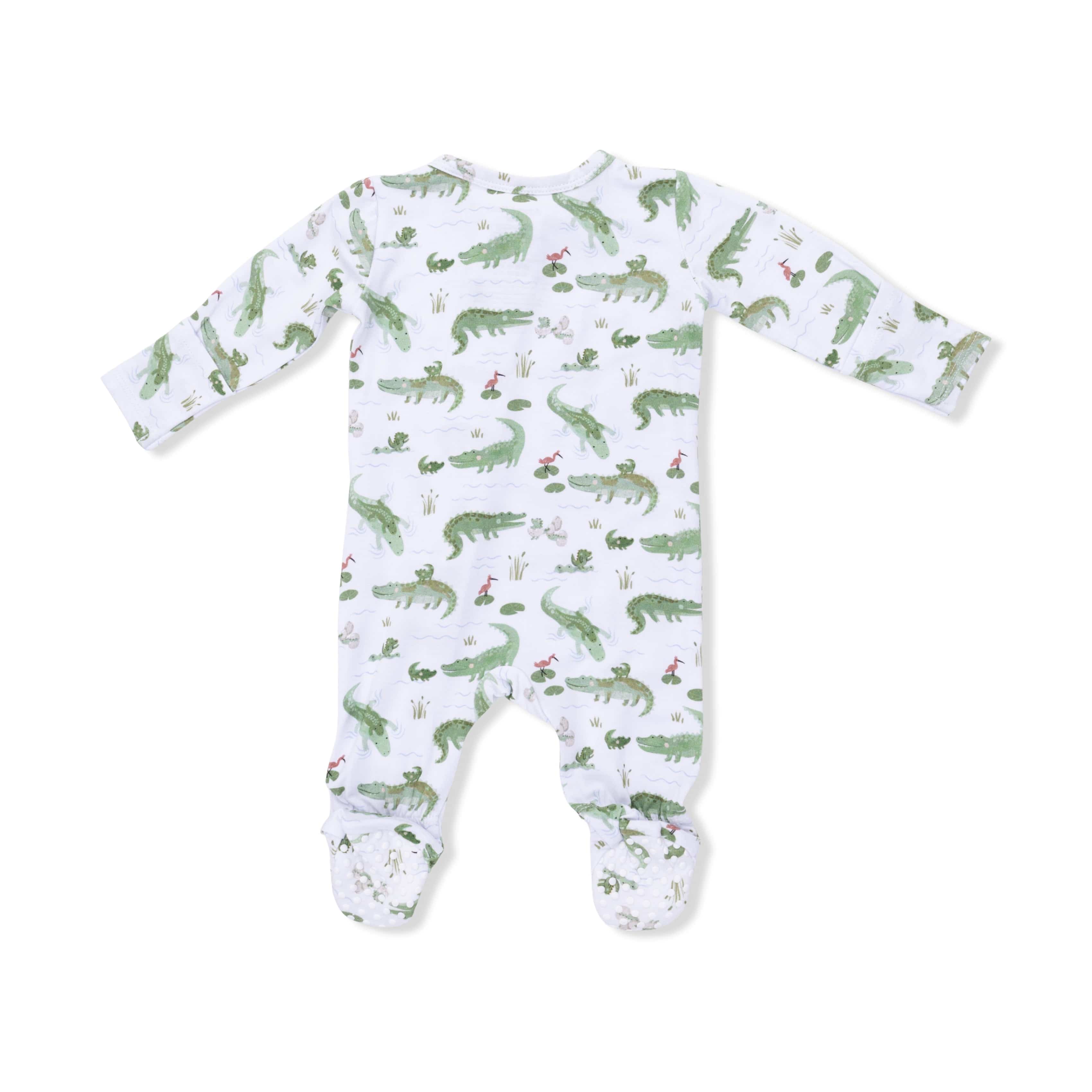 Crayon Alligators - 2 Way Zipper Footie Angel Dear Lil Tulips