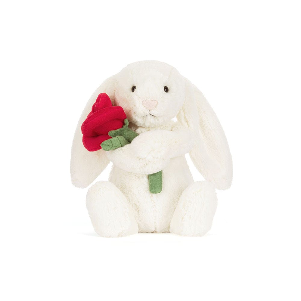 Cream Bunny with Rose Jellycat Lil Tulips