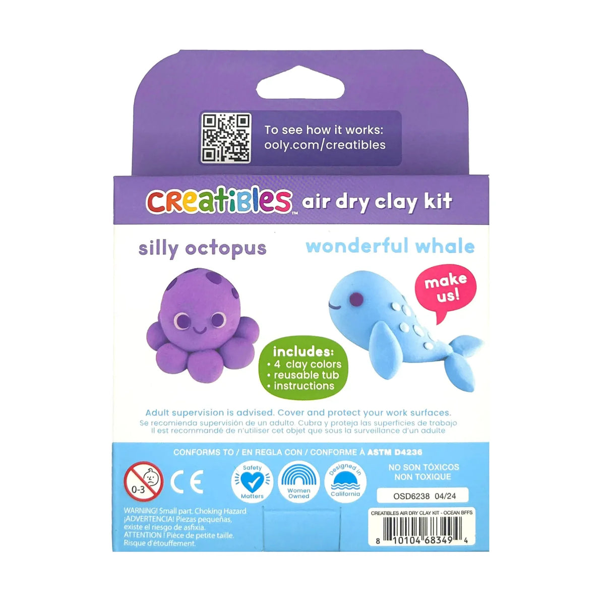 Creatibles Air Dry Clay Kit - Ocean Bffs OOLY Lil Tulips